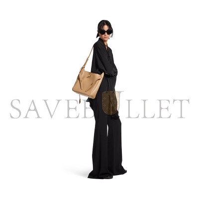 BALENCIAGA WOMEN'S BEL AIR SMALL HOBO BAG IN LATTE 8110182ABAV2621 (27*26*10cm)